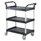 Vestil Commercial Cart, 43x20, 3Shelf, No Panels, Steel, 550 lb Load Capacity, 3 Shelves, 20.5 L, 43.25 W CSC-L - alternate 2